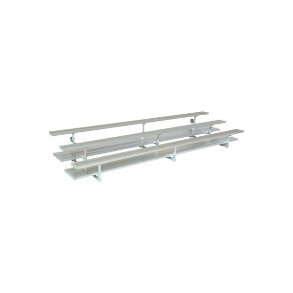 Gt Grandstands By Ultraplay 3 Row National Rep Tip N Roll Aluminum Bleacher, 12' Long, Double Footboard TR-0312PRF - main
